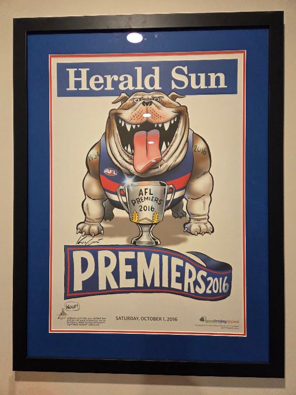 Framed premiership poster